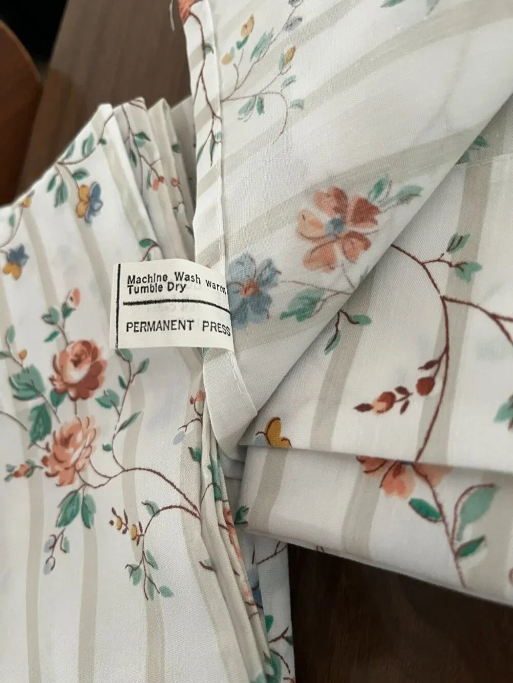 Vintage 1980s JCPenney Susan Cottagecore Roses Full/Queen Flat Sheet Pillowcases